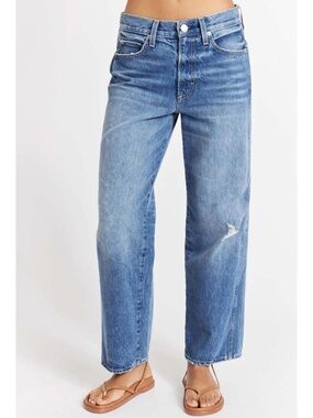 AMO Straight Leg Billie Jeans in Warmth Wash Size 27